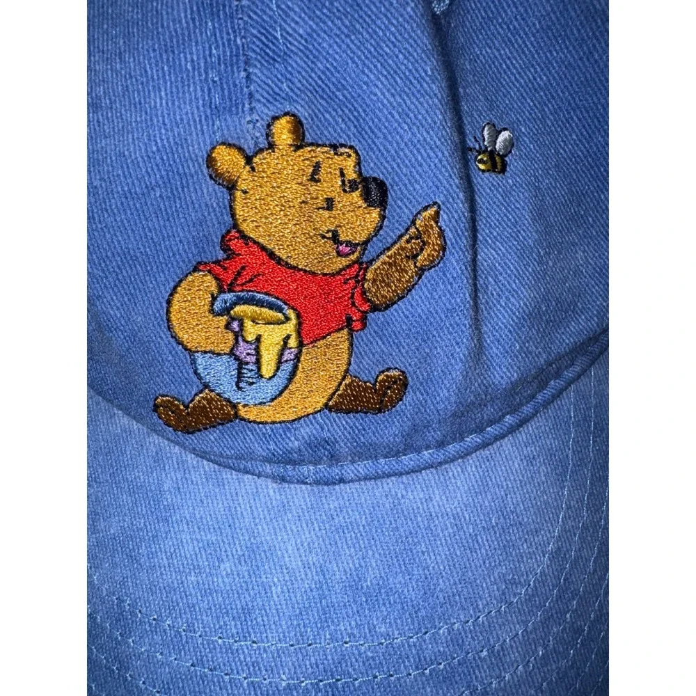 Disney Winnie the Pooh Embroidered Baseball Cap Blue Washed Cotton Hat